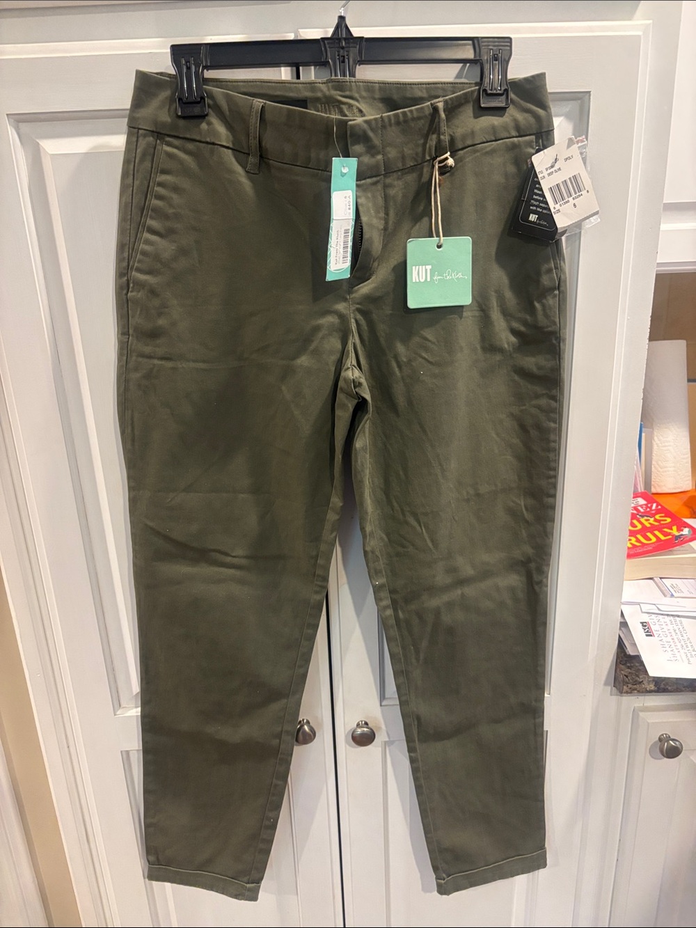 KUT from the Kloth Olive Slim Straight Chinos